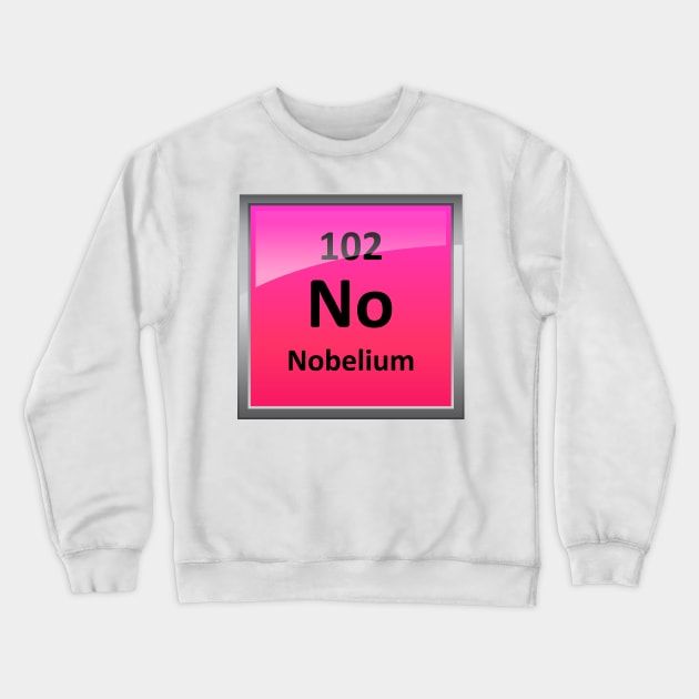 Nobelium Element Symbol - Periodic Table Crewneck Sweatshirt by sciencenotes